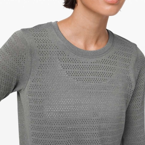 Lululemon Breeze By Long Sleeve *Squad Slate / White size 2 - Picture 4 of 9